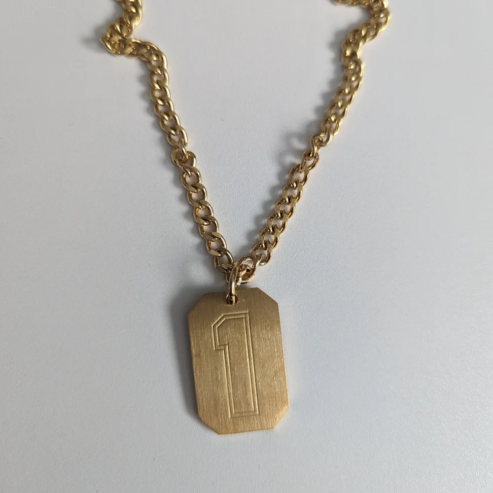 18K gold plated #1 Necklace